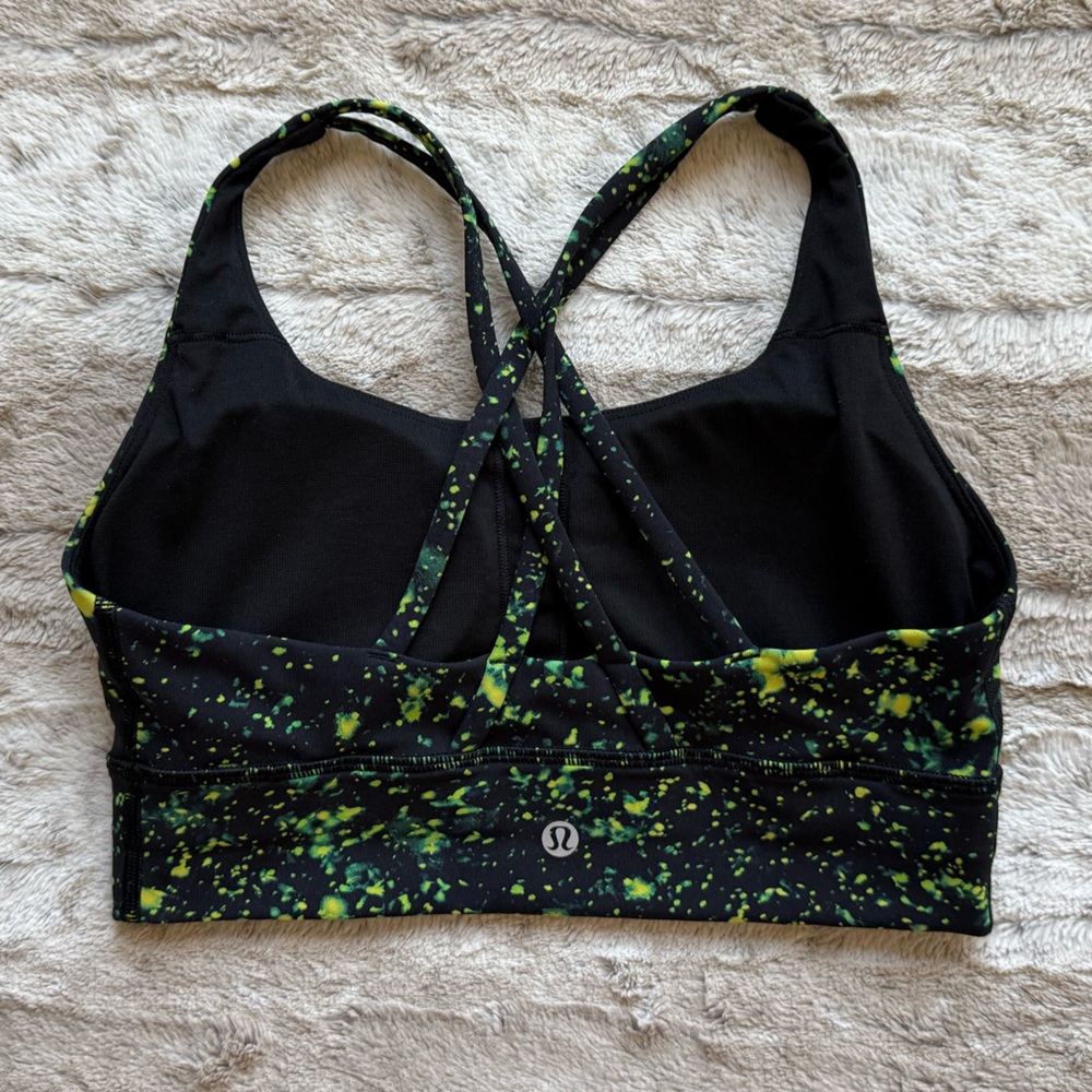 Lululemon Energy Longline Bra Medium Support, B-D Cups Sparks Fly Multi Size 6 - Picture 6 of 14